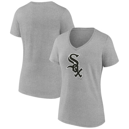 Chicago White Sox Women's Secondary Color Primary Logo T-Shirt - Ash