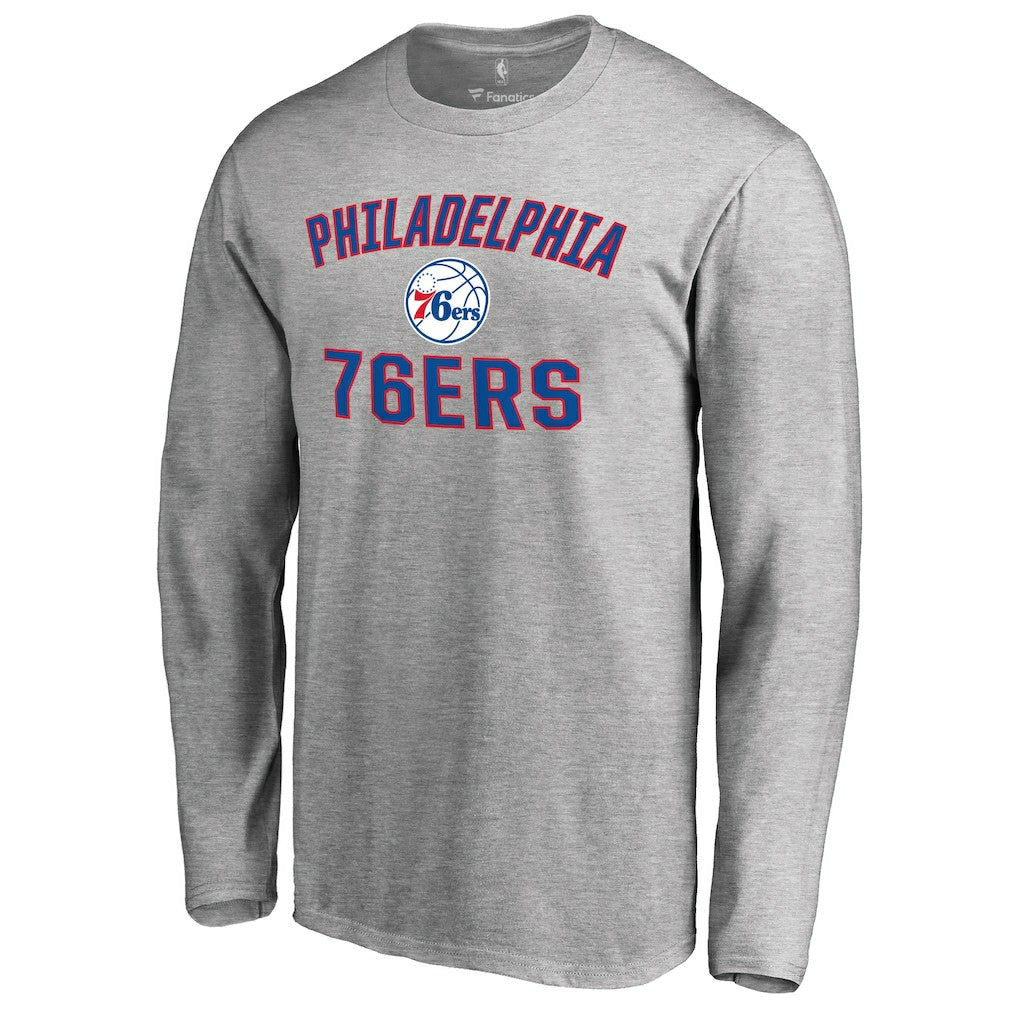 Philadelphia 76ers Victory Arch Long Sleeve T-Shirt sale - Ash sale