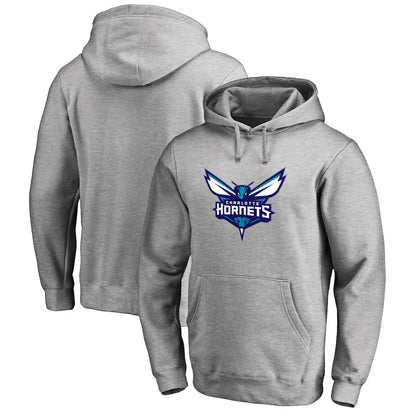 Charlotte Hornets Primary Logo Pullover Hoodie - Heather Gray on sale