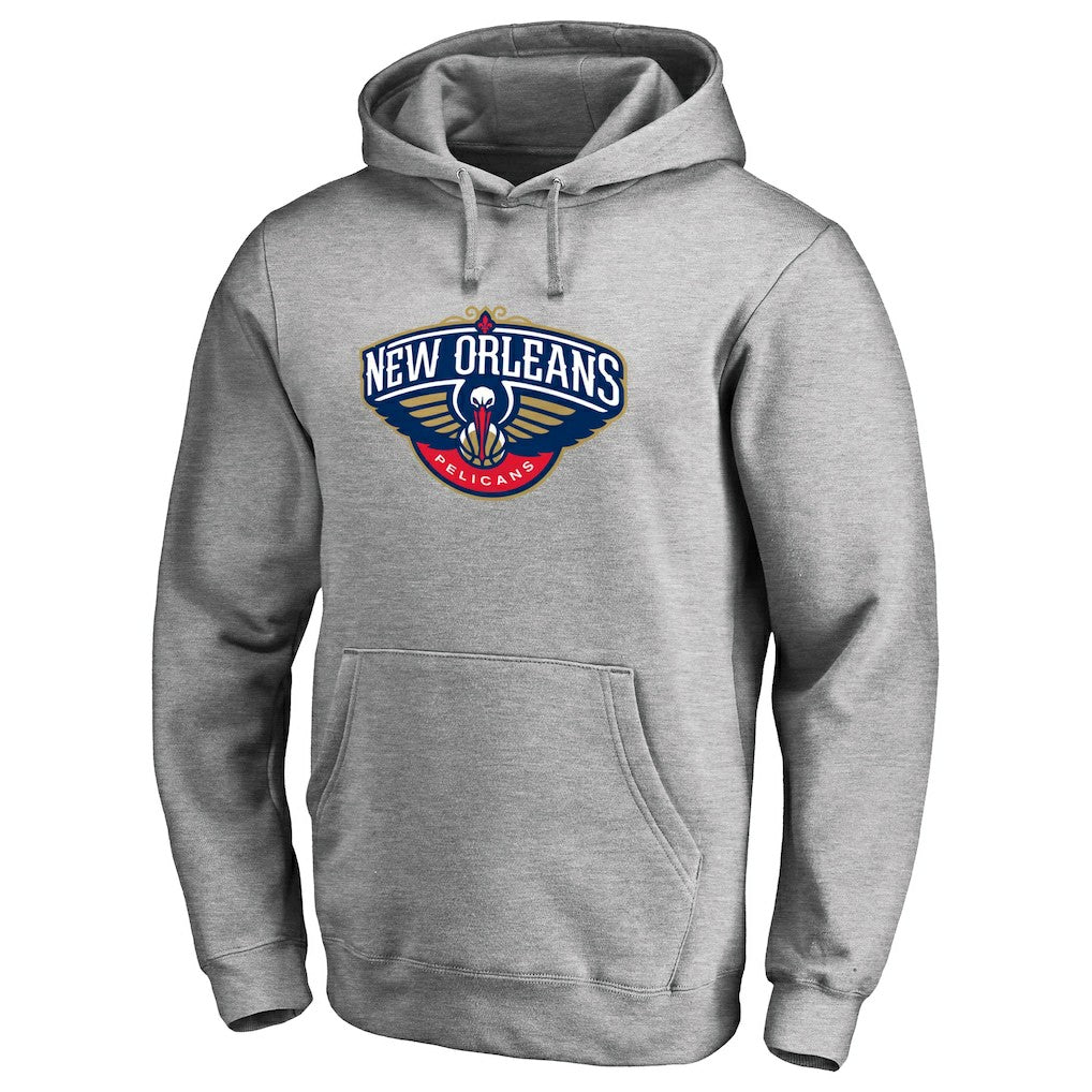 New Orleans Pelicans Primary Logo Pullover Hoodie - Heather Gray outlet
