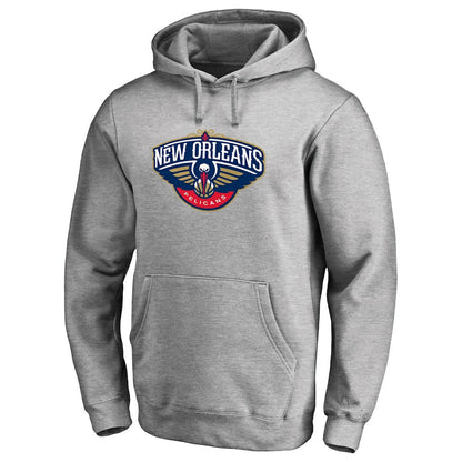 New Orleans Pelicans Primary Logo Pullover Hoodie - Heather Gray outlet