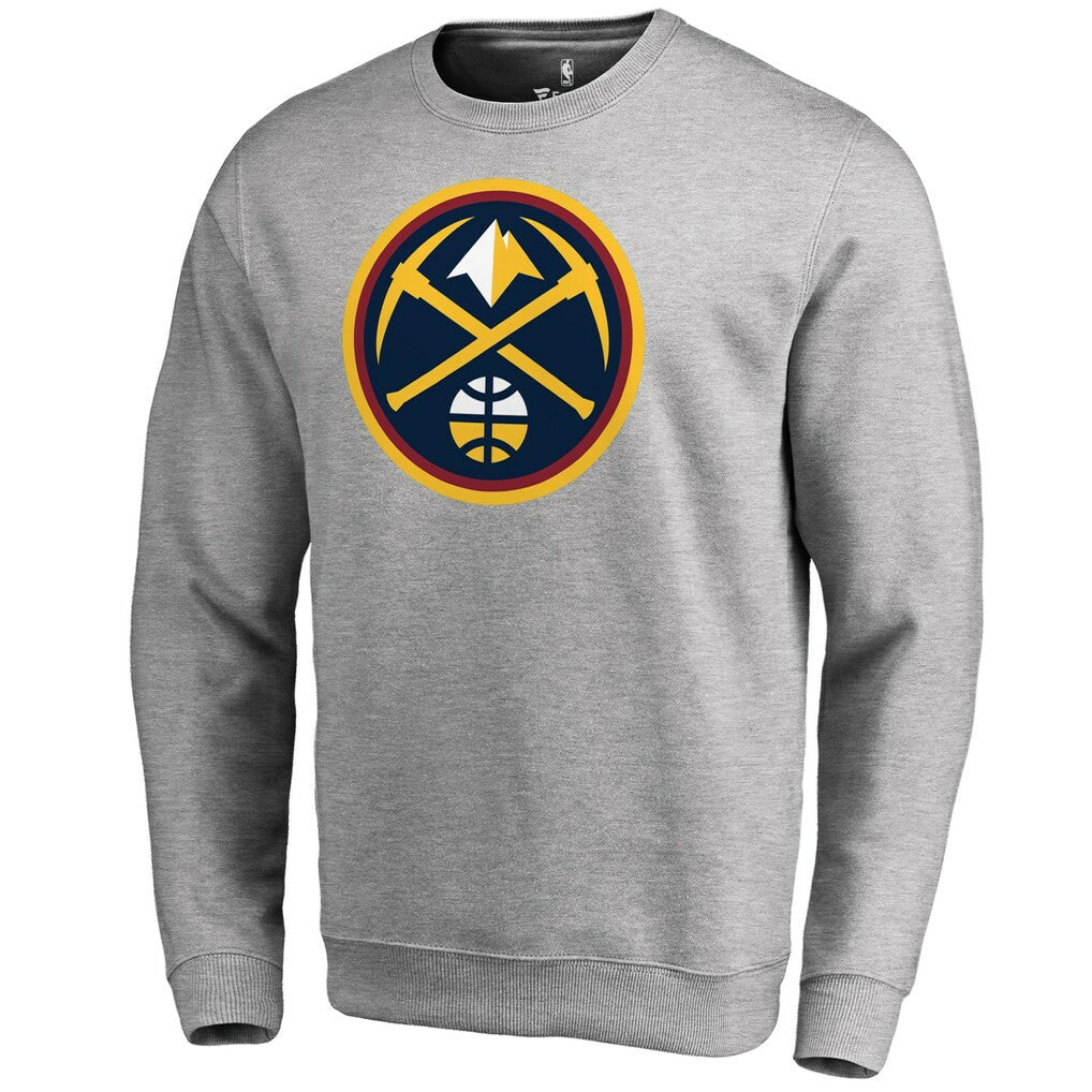 Denver Nuggets Primary Logo Sweatshirt sale - Heathered Gray cheap
