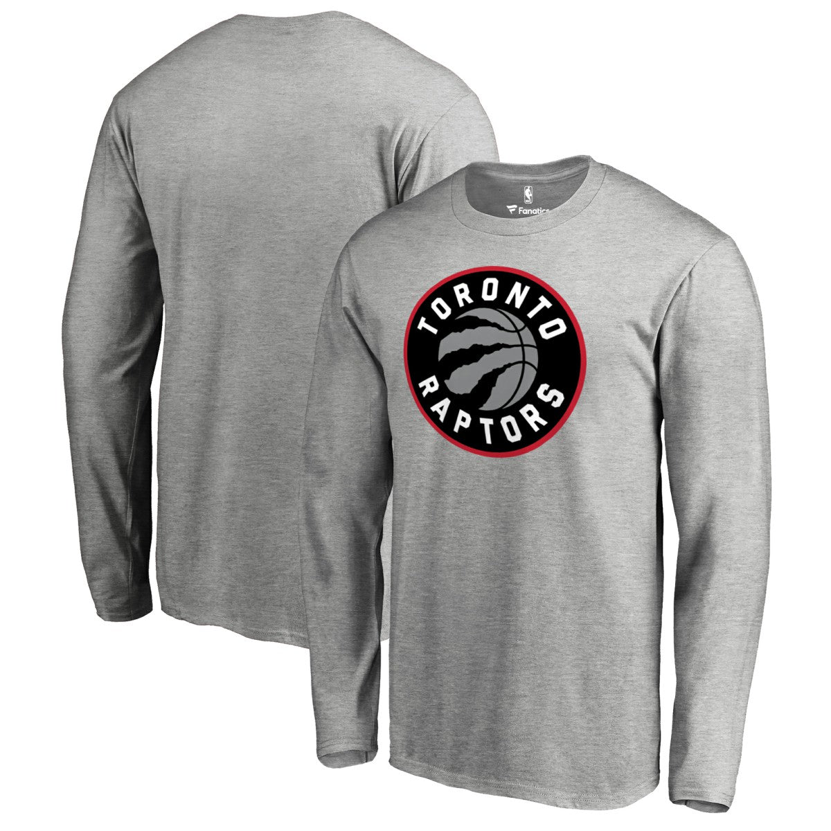 Toronto Raptors Primary Logo Long Sleeve T-Shirt - Heather Gray outlet