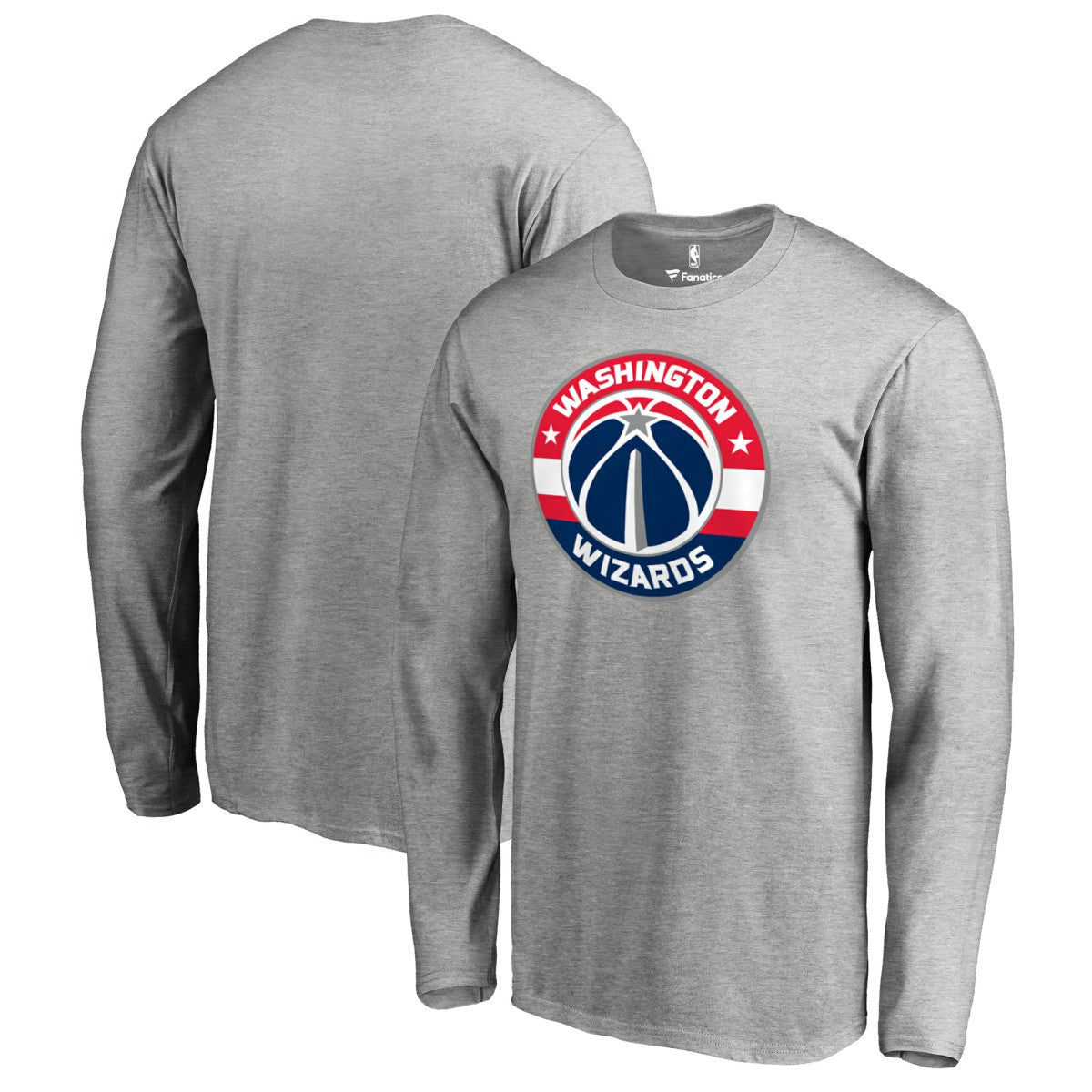 Washington Wizards Primary Logo Long Sleeve T-Shirt - Heather Gray sale