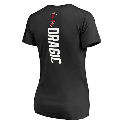 Goran Dragic Miami Heat Women's Backer V-Neck T-Shirt - Black sale