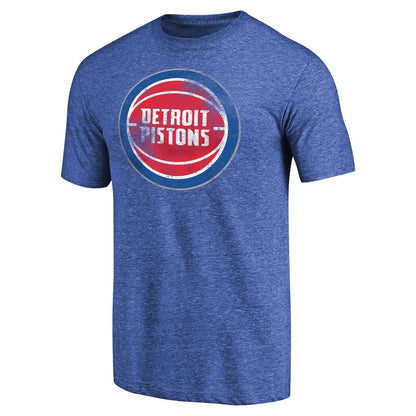 Detroit Pistons Distressed Team Logo II Tri-Blend V-Neck T-Shirt sale - Heathered Blue cheap