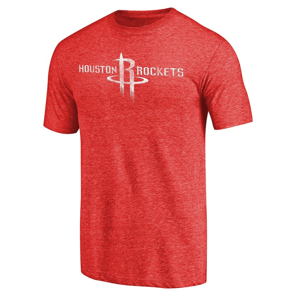Houston Rockets Distressed Team Logo Tri-Blend T-Shirt - Heather Red sale