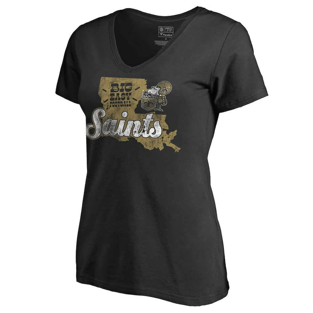 New Orleans Saints Women's Hometown Collection Saints State T-Shirt - Black online