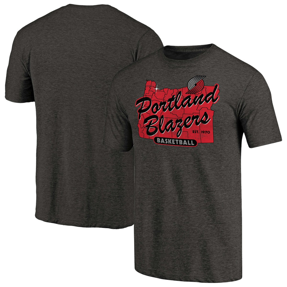 Portland Trail Blazers Hometown Collection Old Town 2 Tri-Blend T-Shirt - Black on sale