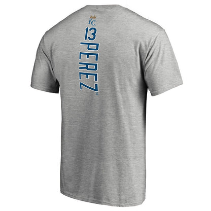 Salvador Perez Kansas City Royals Backer T-Shirt - Ash