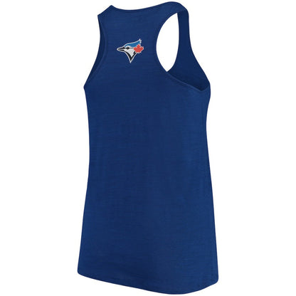 Toronto Blue Jays Soft as a Grape Women's Plus Size Swing for the Fences Racerback Tank Top - Royal