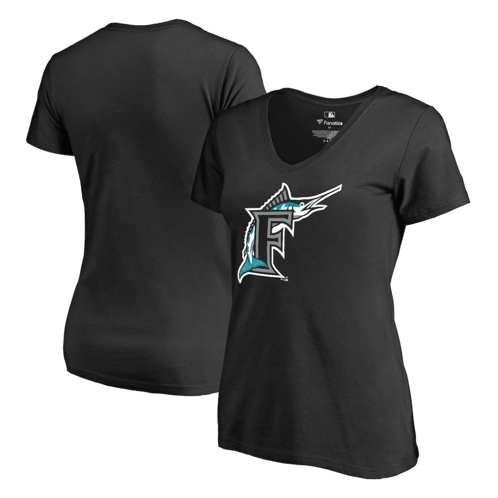 Miami Marlins Women's Cooperstown Collection Forbes T-Shirt - Black