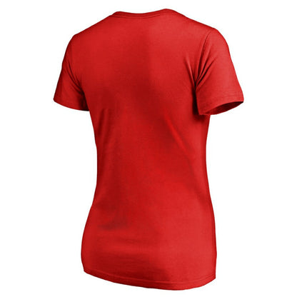 Washington Nationals Women's Core Wahconah V-Neck T-Shirt - Red