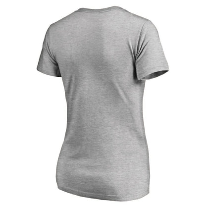 Miami Marlins Women's Core Wahconah V-Neck T-Shirt - Heather Gray