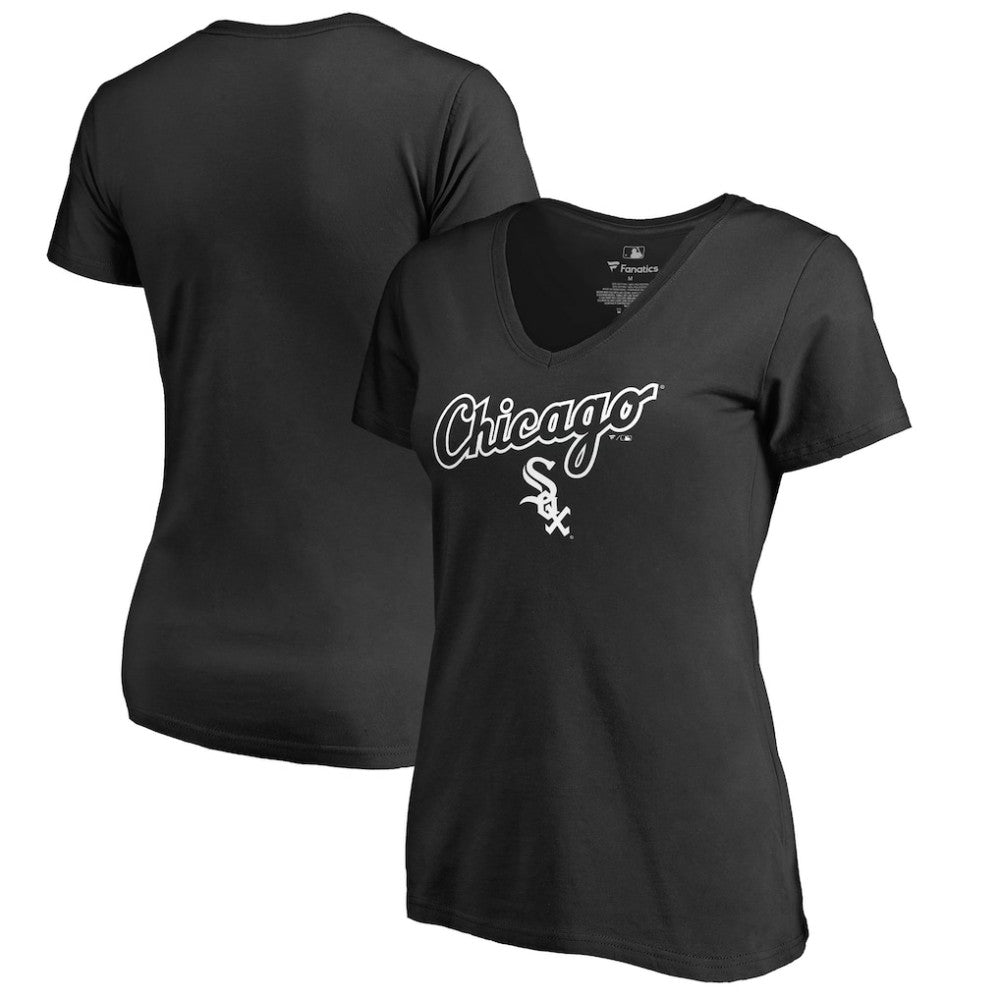 Chicago White Sox Women's Team Lockup T-Shirt - Black