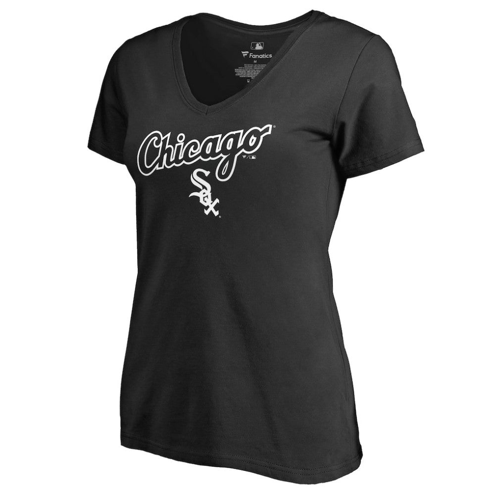 Chicago White Sox Women's Team Lockup T-Shirt - Black