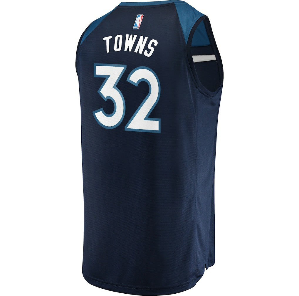 Karl-Anthony Towns Minnesota Timberwolves Fast Break Replica Jersey Navy - Icon Edition | Fanatics discount