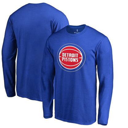 Detroit Pistons Primary Logo 2 Long Sleeve T-Shirt sale - Royal sale
