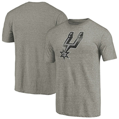 San Antonio Spurs Distressed Team Logo Tri-Blend T-Shirt - Heather Gray on sale