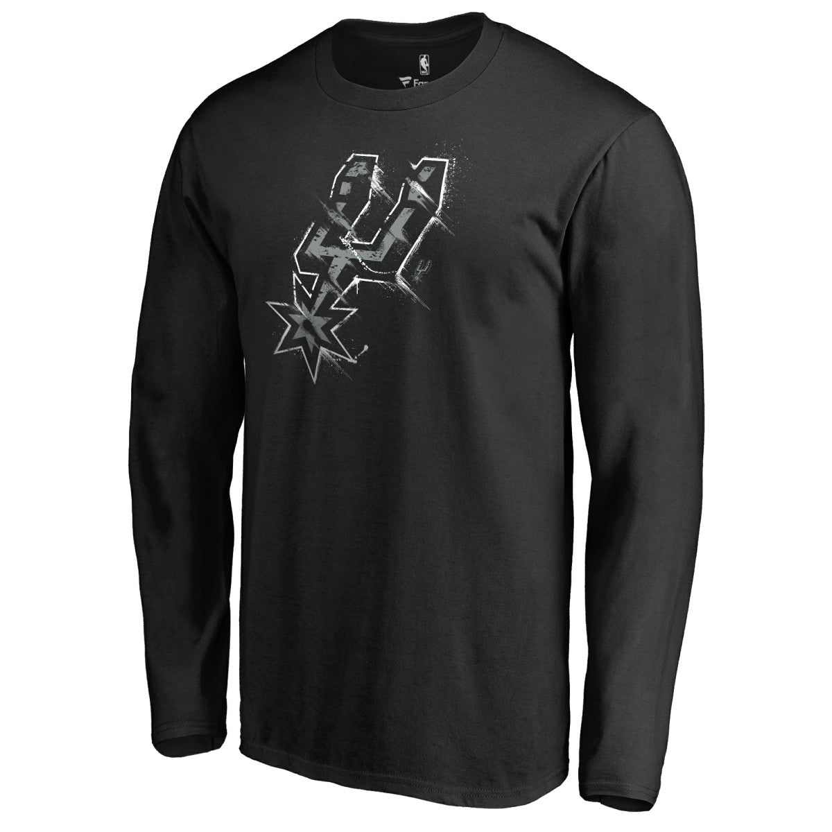 San Antonio Spurs Splatter Logo Long Sleeve T-Shirt - Black shop