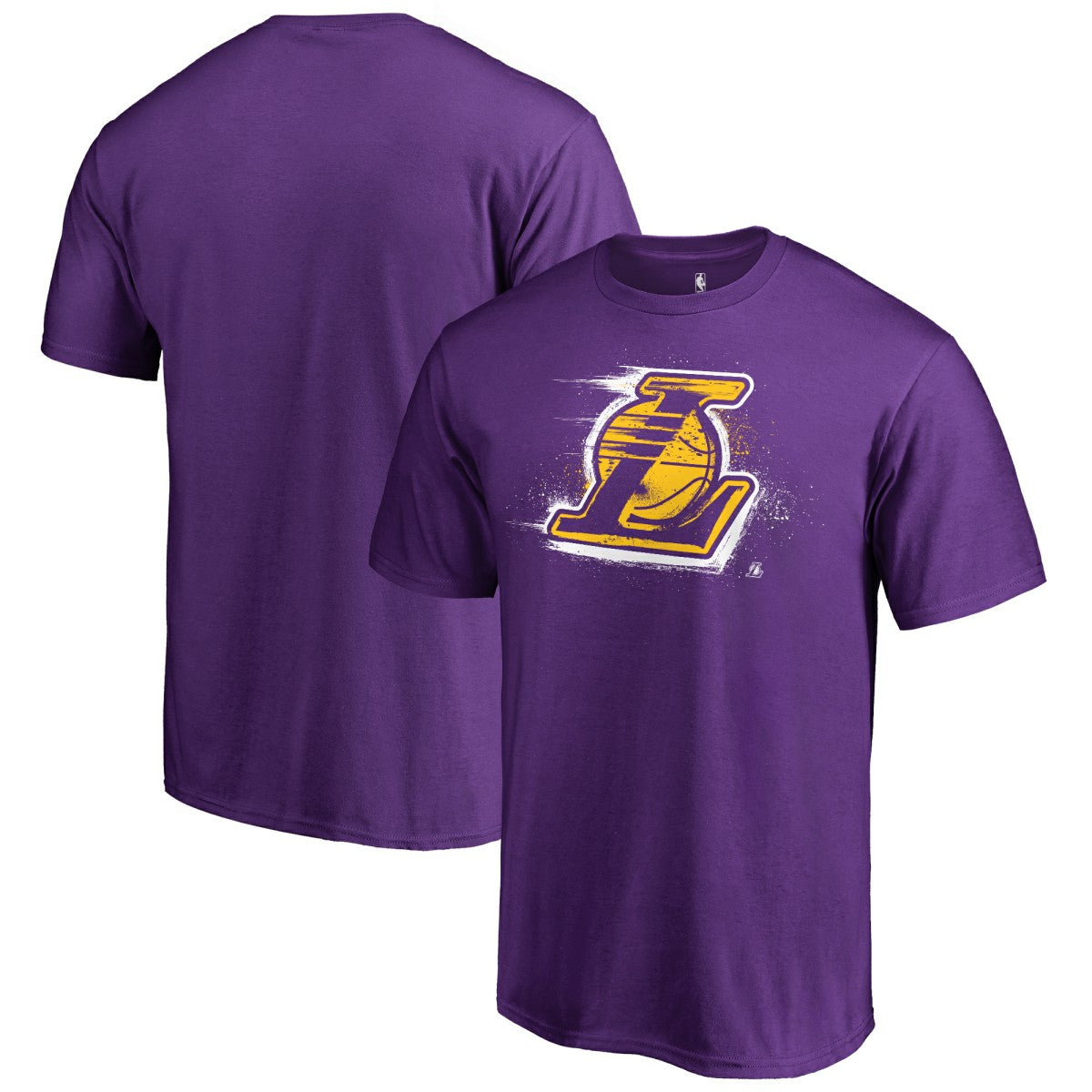 Los Angeles Lakers Splatter Logo T-Shirt - Purple on sale
