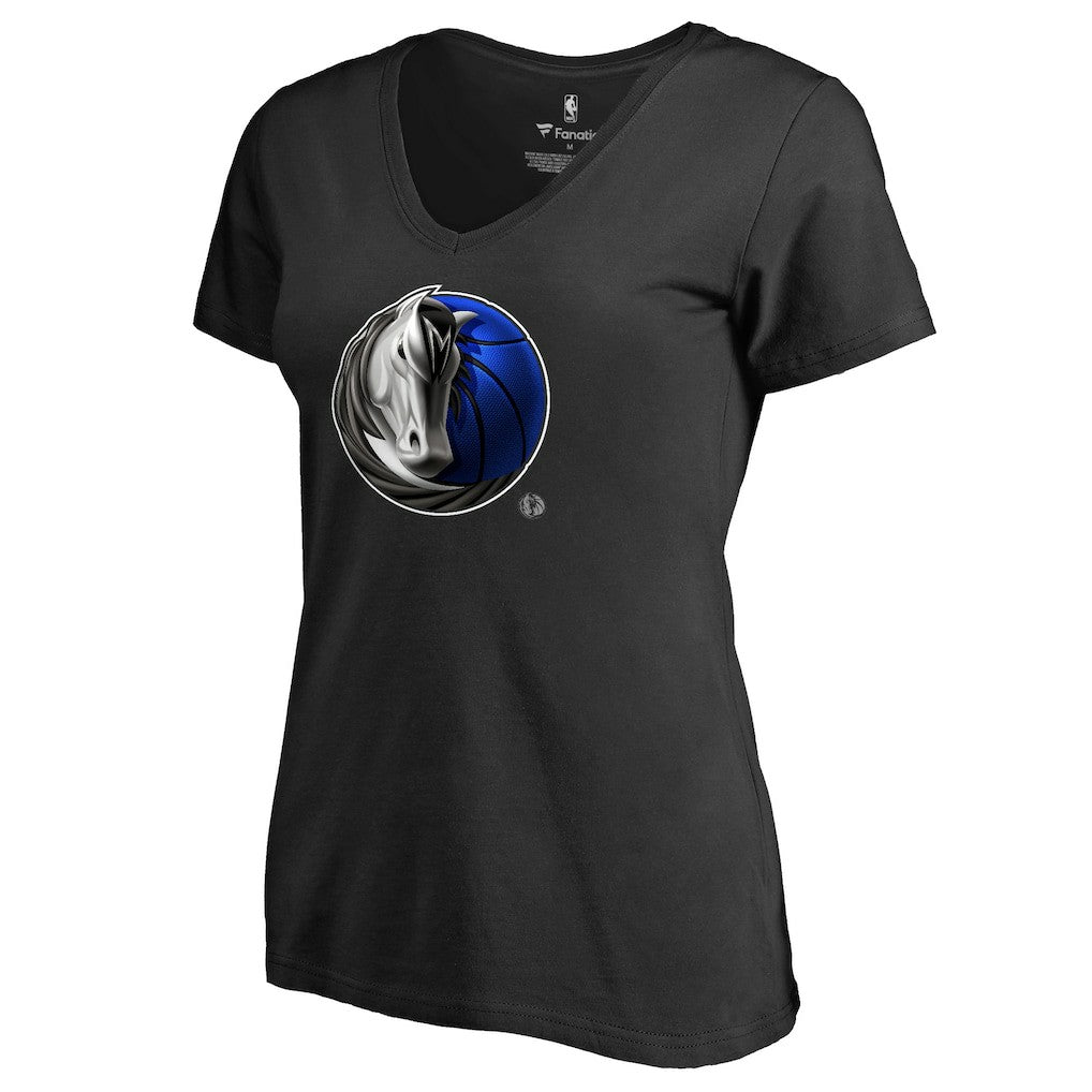 Dallas Mavericks Women's Midnight Mascot V-Neck T-Shirt sale - Black sale