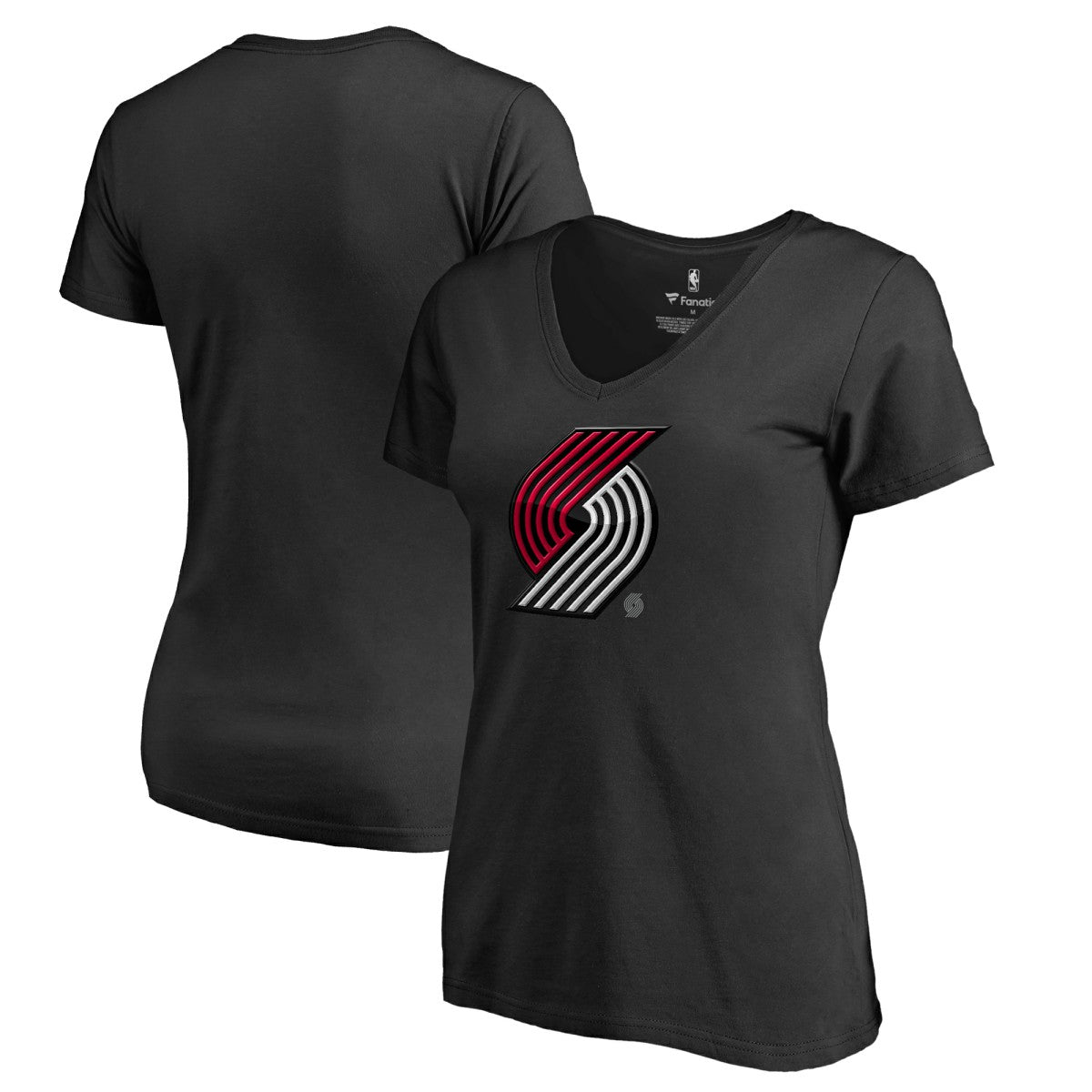 Portland Trail Blazers Women's Midnight Mascot V-Neck T-Shirt - Black outlet