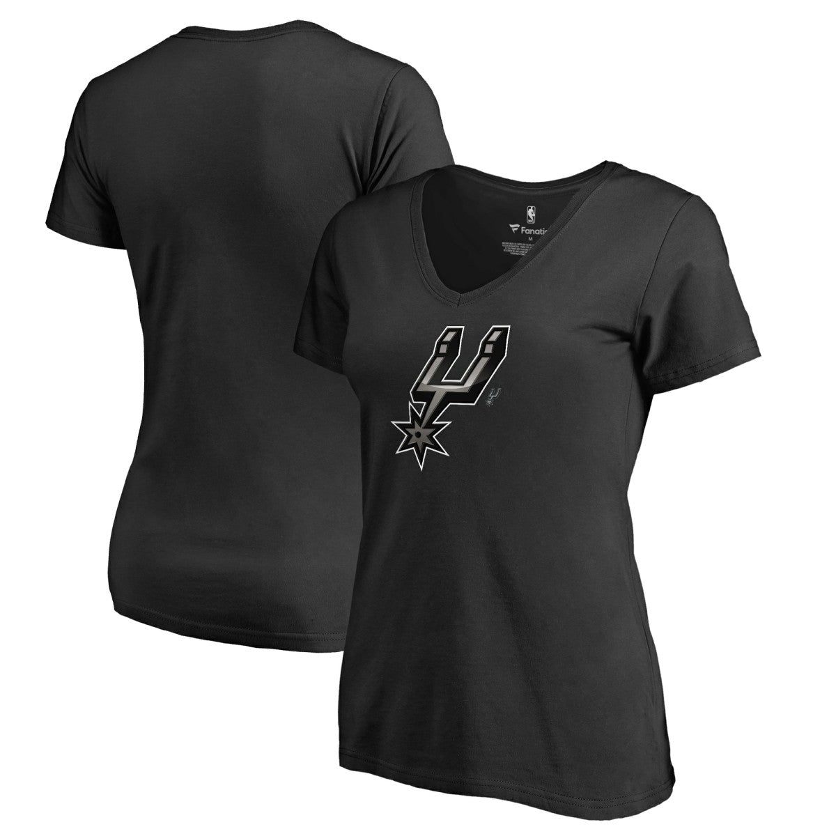 San Antonio Spurs Women's Midnight Mascot V-Neck T-Shirt - Black for sale