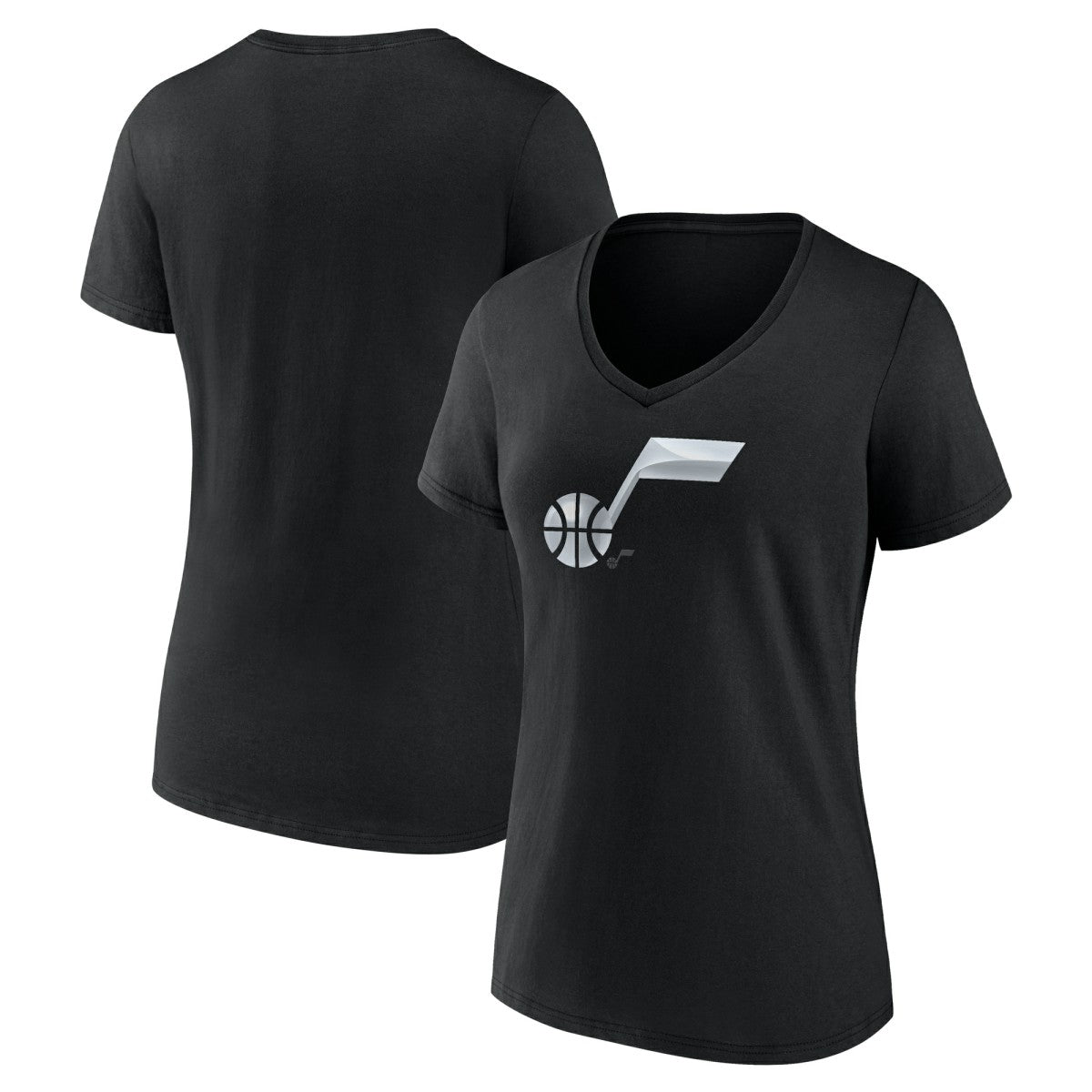 Utah Jazz Women's Midnight Mascot V-Neck T-Shirt - Black on sale