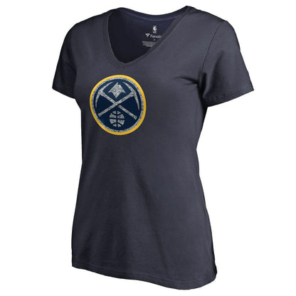 Denver Nuggets Women's Static Logo V-Neck T-Shirt sale - Navy sale