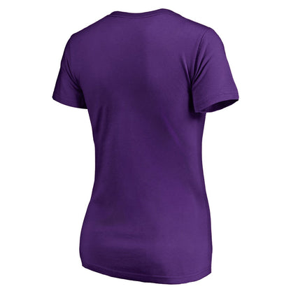 Sacramento Kings Women's Static Logo V-Neck T-Shirt - Purple for sale