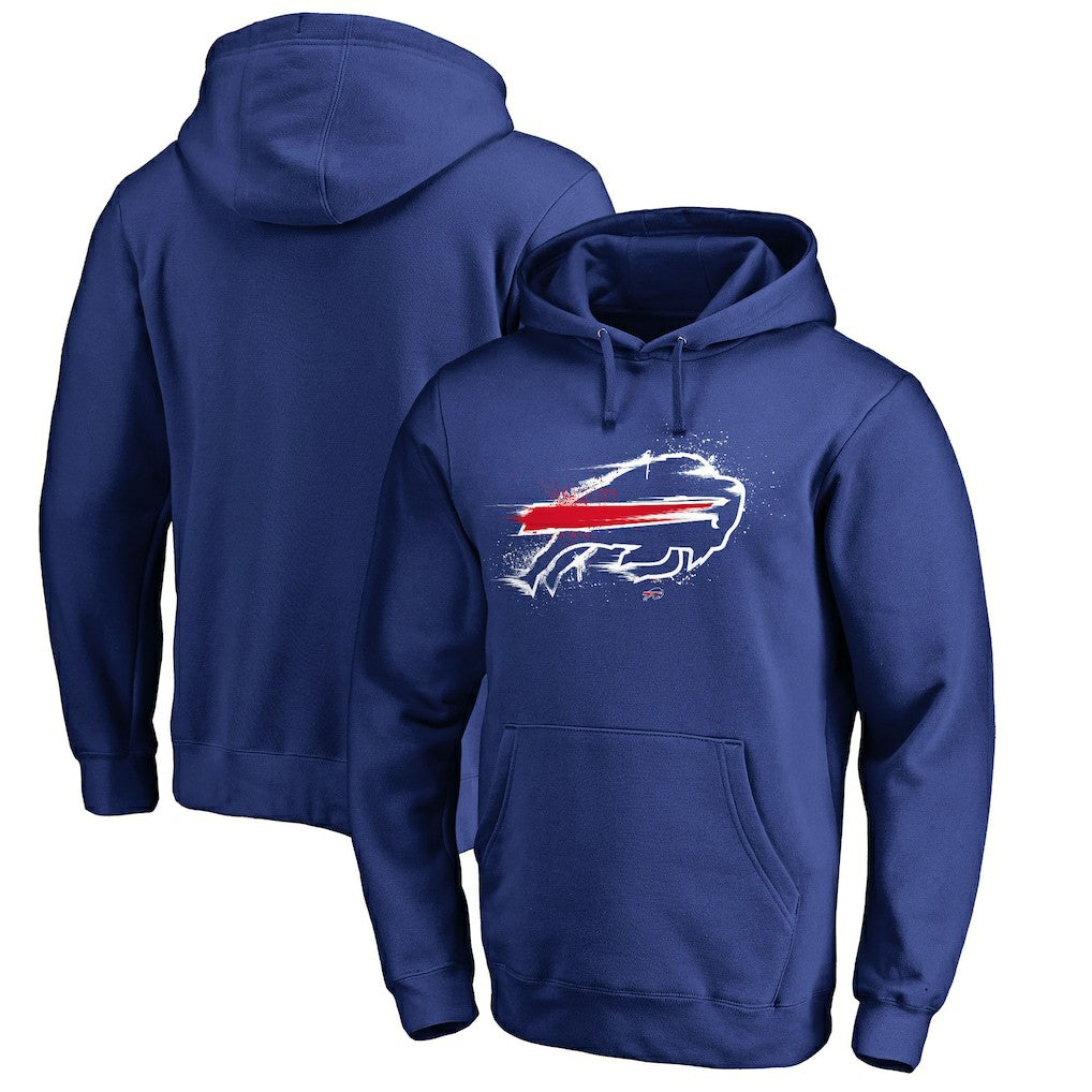 Buffalo Bills Splatter Logo Pullover Hoodie - Royal discount