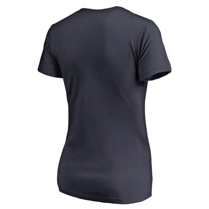 Tampa Bay Rays Women's Splatter Logo V-Neck T-Shirt - Navy