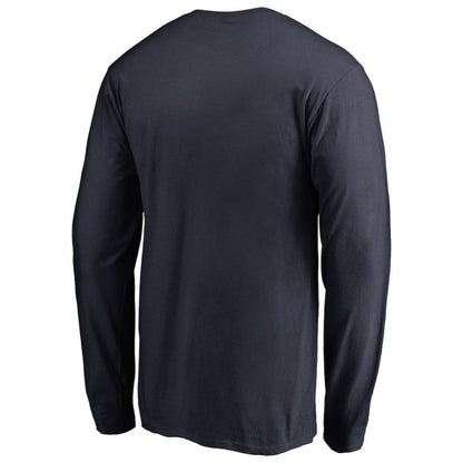 Seattle Mariners Splatter Logo Long Sleeve T-Shirt - Navy