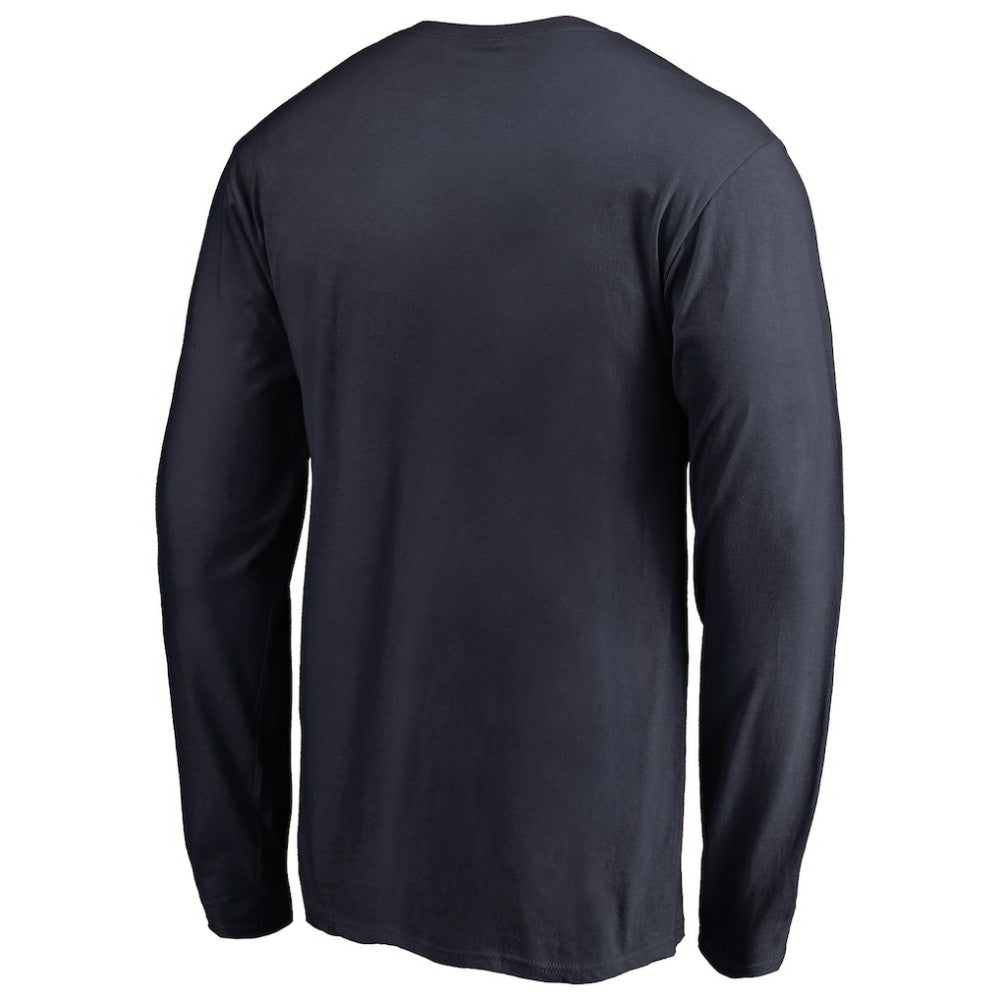 Tampa Bay Rays Splatter Logo Long Sleeve T-Shirt - Navy