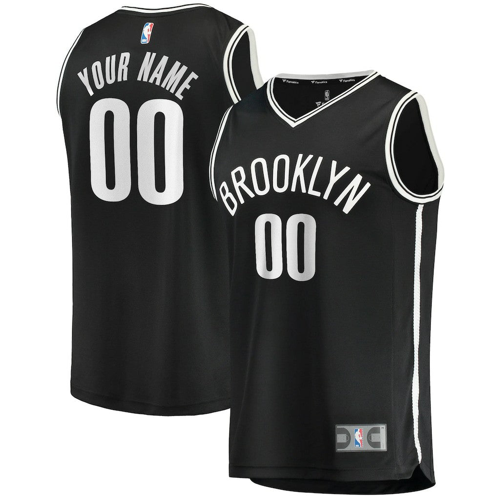 Brooklyn Nets Fast Break Custom Replica Jersey Black - Icon Edition | Fanatics cheap