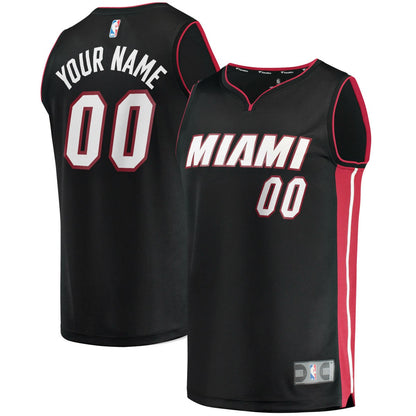 Miami Heat Fast Break Custom Replica Jersey Black - Icon Edition | Fanatics discount