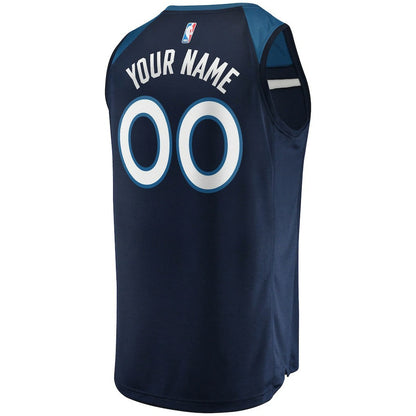 Minnesota Timberwolves Fast Break Custom Replica Jersey Navy - Icon Edition | Fanatics discount