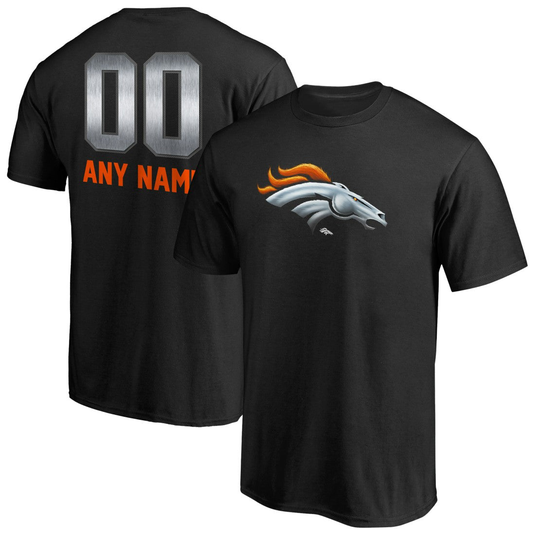 Denver Broncos Personalized Midnight Mascot T-Shirt - Black sale