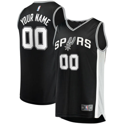 San Antonio Spurs Youth Fast Break Custom Replica Jersey Black - Icon Edition | Fanatics cheap