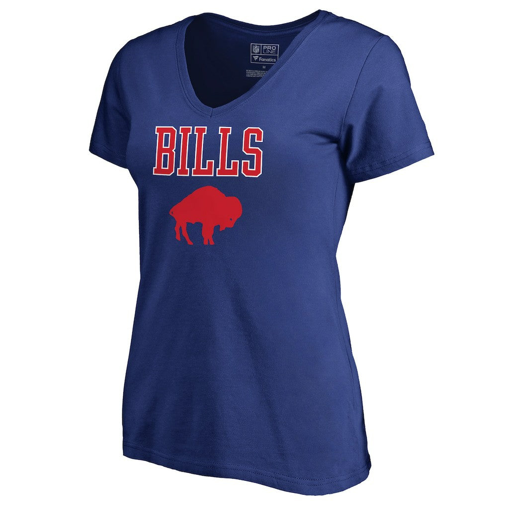 Buffalo Bills Women's Vintage Team Lockup V-Neck T-Shirt - Royal cheap