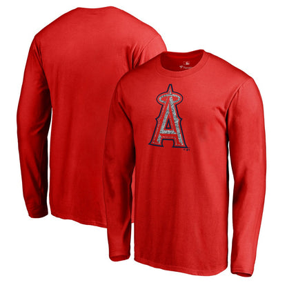 Los Angeles Angels Static Logo Long Sleeve T-Shirt - Red