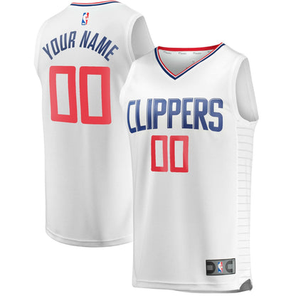 LA Clippers Youth Fast Break Custom Replica Jersey White - Association Edition | Fanatics outlet