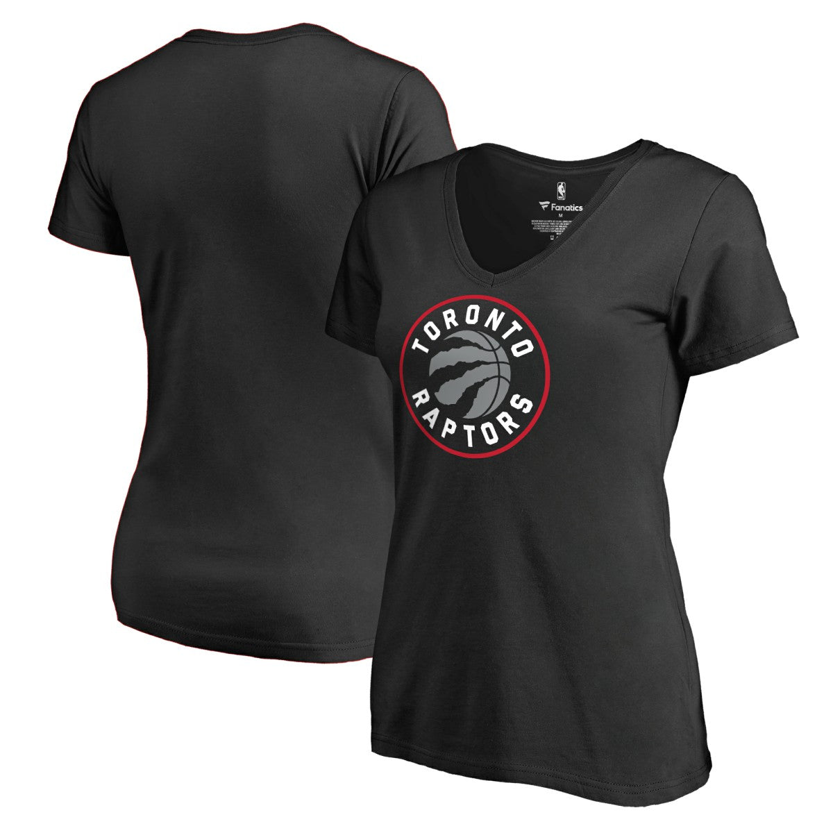 Toronto Raptors Women's Primary Logo V-Neck T-Shirt - Black online
