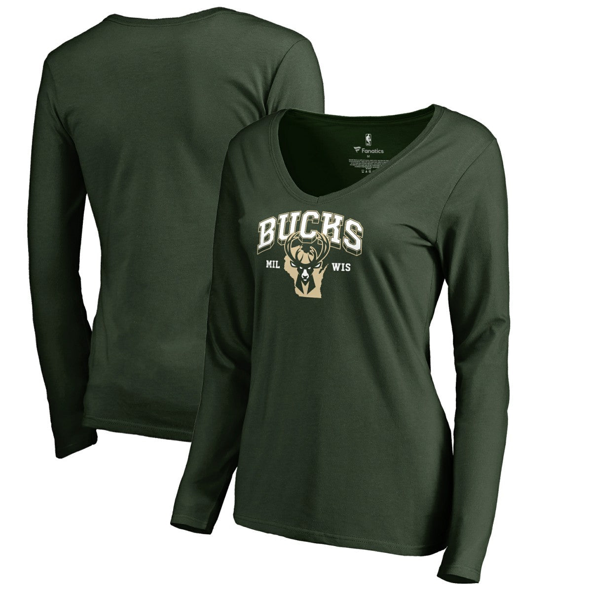 Milwaukee Bucks Women's Wisconsin Basketball Hometown Collection Long Sleeve T-Shirt - Green outlet
