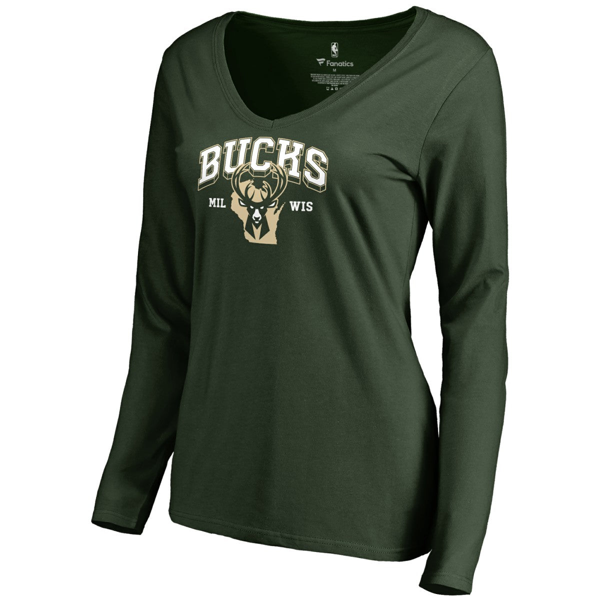 Milwaukee Bucks Women's Wisconsin Basketball Hometown Collection Long Sleeve T-Shirt - Green outlet