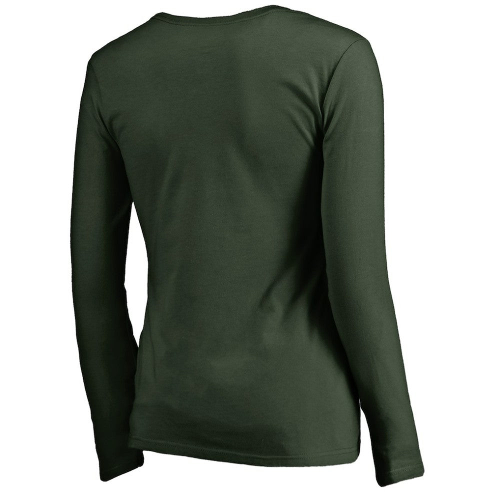 Athletics Women's Team Lockup Slim Fit Long Sleeve V-Neck T-Shirt - Green