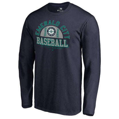 Seattle Mariners Hometown Collection Cascadia Long Sleeve T-Shirt - Navy