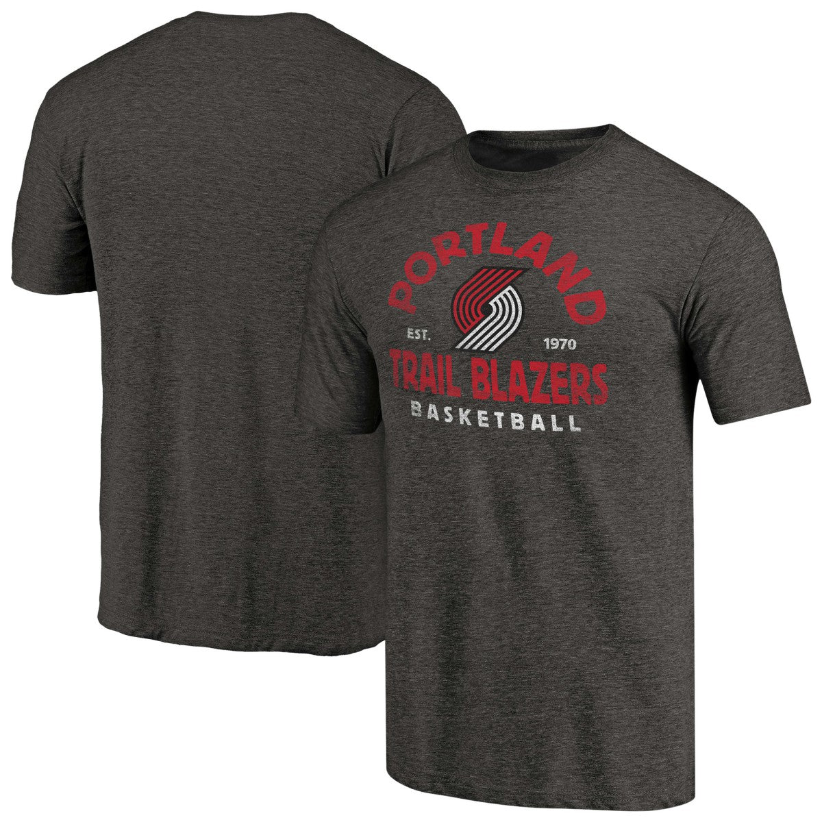 Portland Trail Blazers Vintage Arch Tri-Blend T-Shirt - Black on sale