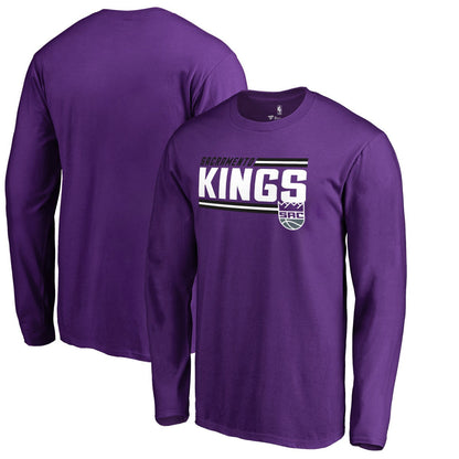 Sacramento Kings Onside Stripe Long Sleeve T-Shirt - Purple for sale